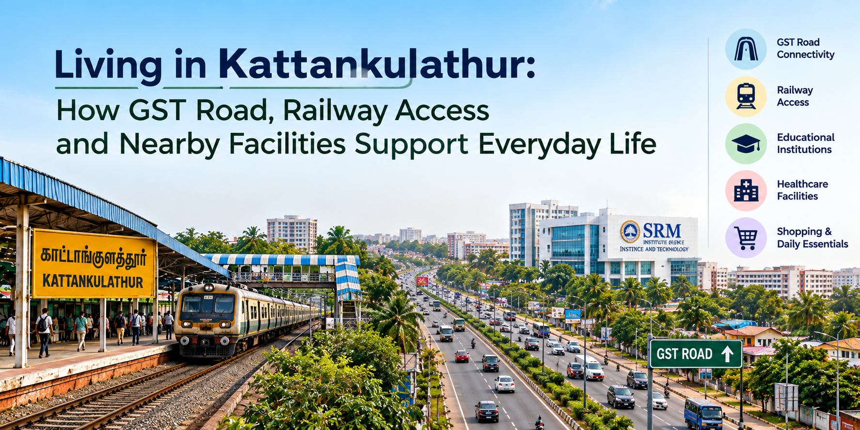 Living in Kattankulathur: How GST Road, Railway Access and Nearby Facilities Support Everyday Life