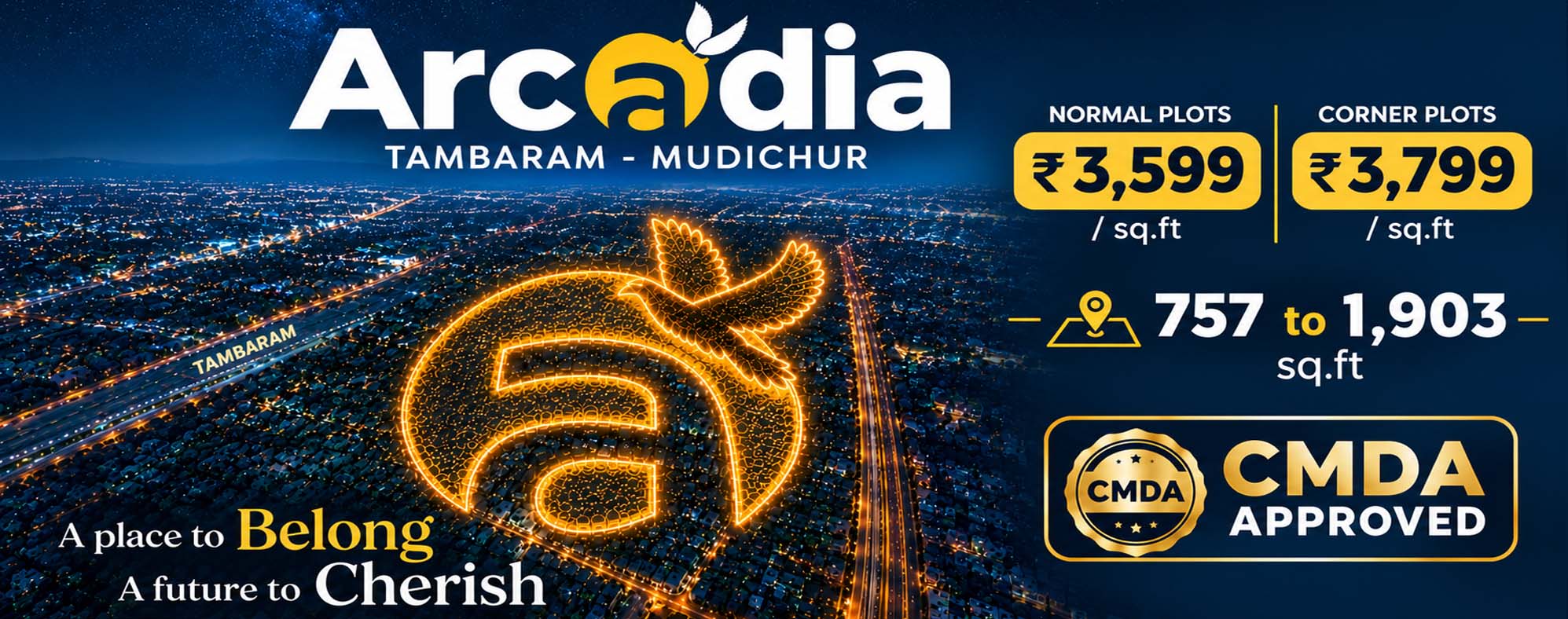 Arcadia - CMDA Approved Plots in Mudichur, Tambaram