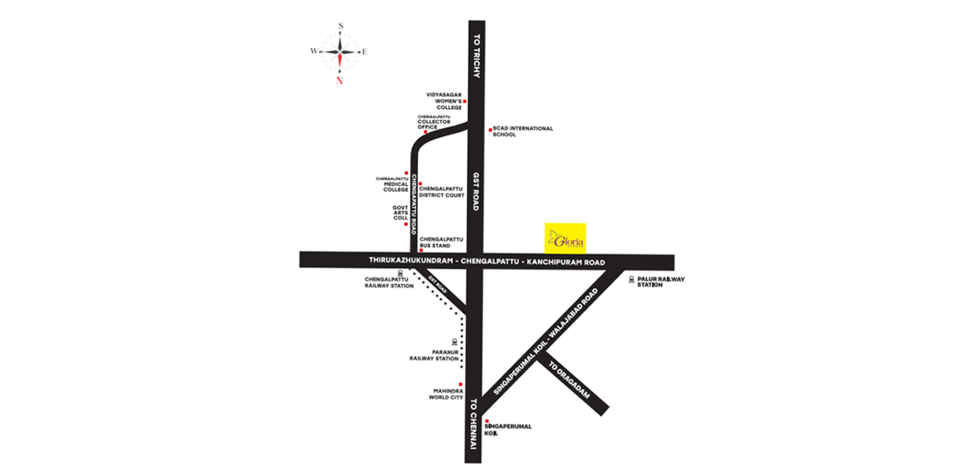 Gloria Garden location map